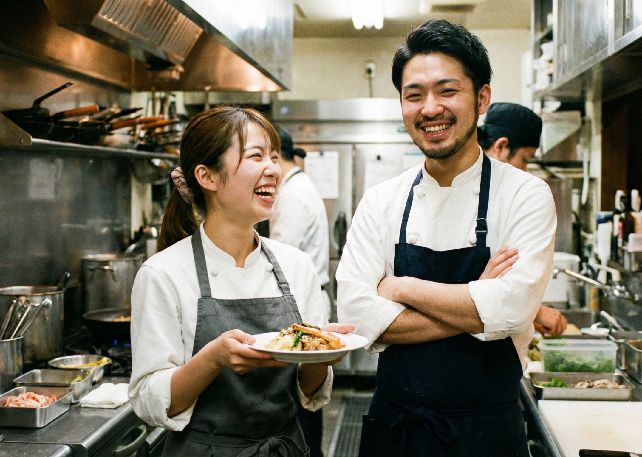 ホールもキッチンも学べる